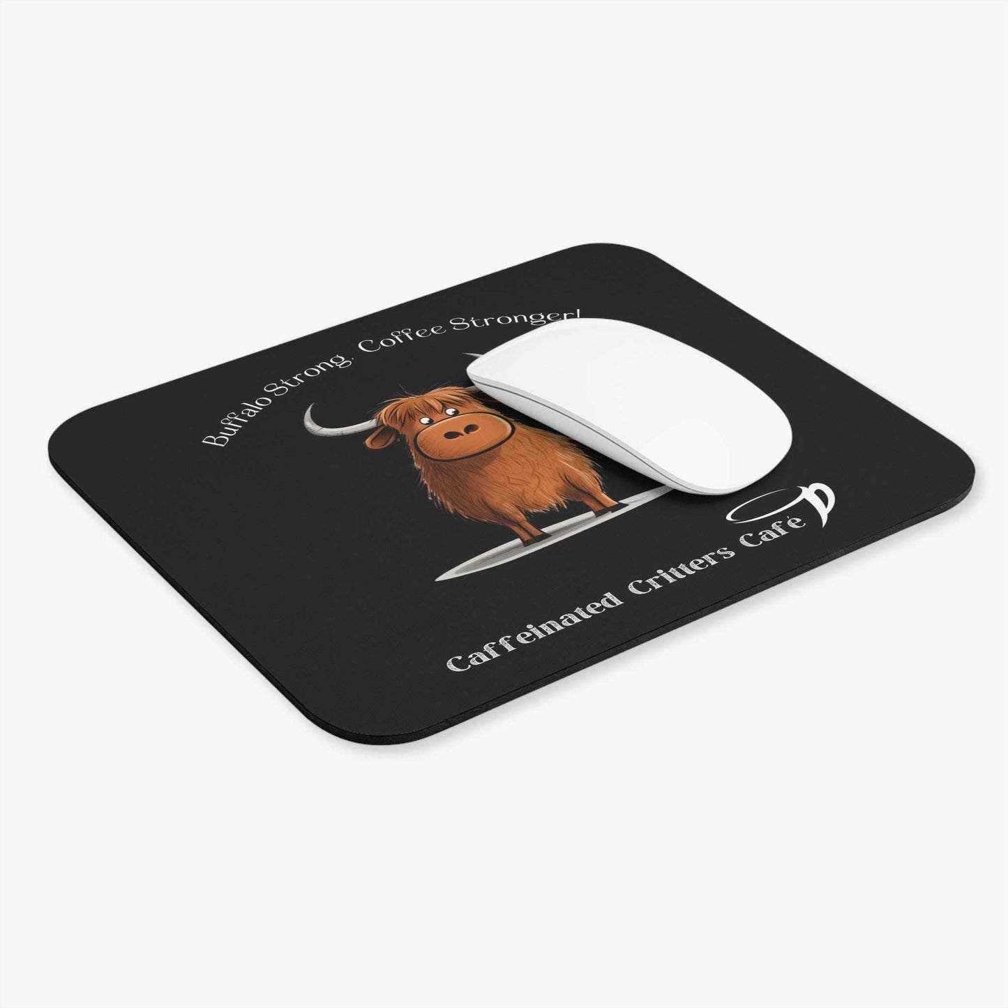 Motivational Bold Buffalo Work/Play (Rectangle) Mouse Pad