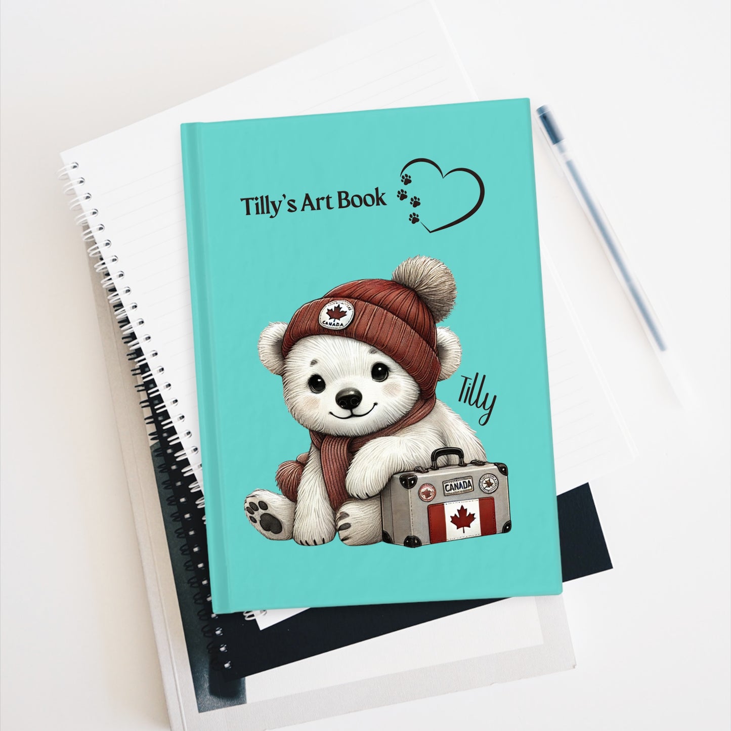 Tilly's Art Book Turquoise Front