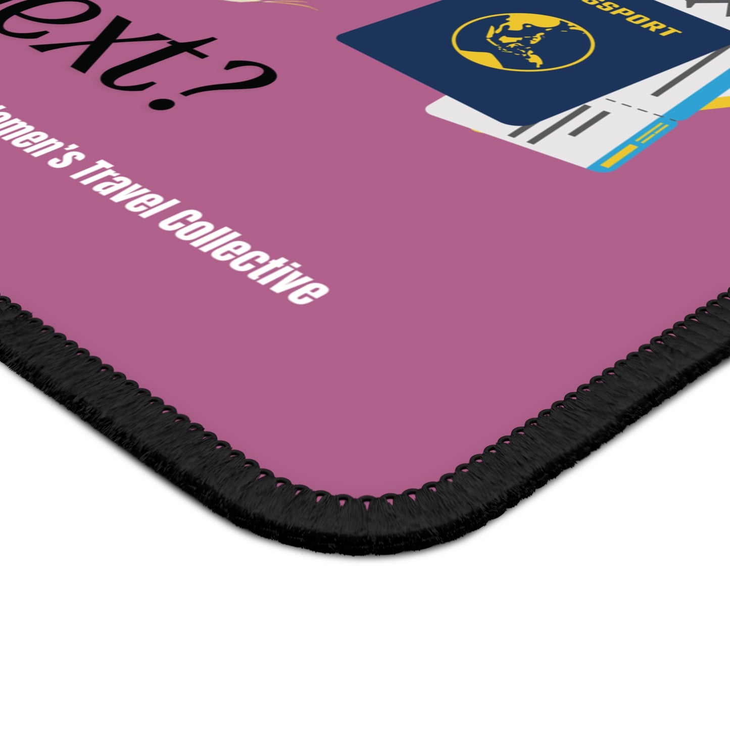 Travel-Inspired Mouse Pad - 'Where to Next?' Cow Design