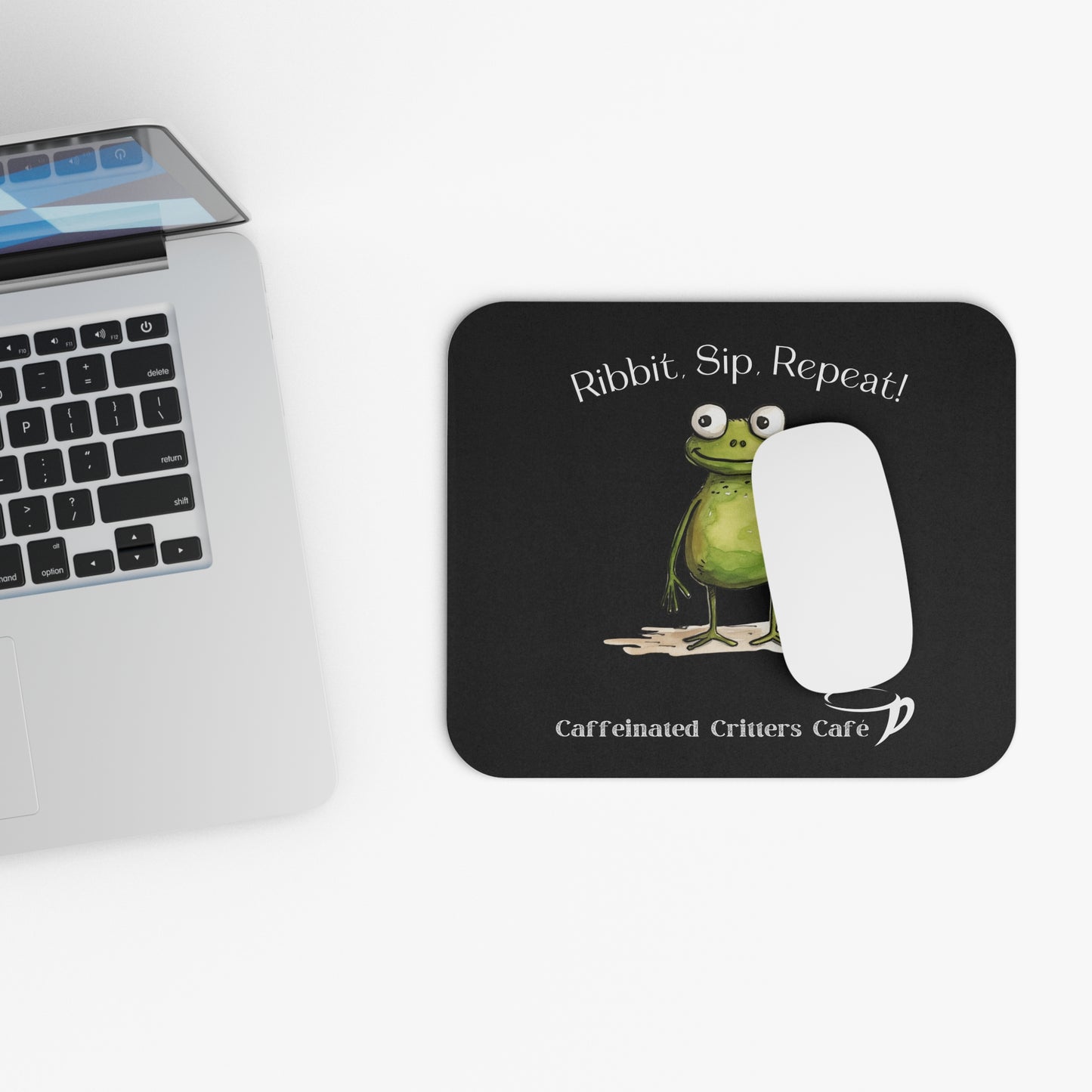 Motivational Froggy Fun Work/Play (Rectangle) Mouse Pad