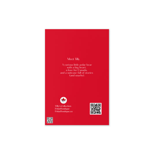 Back of Tilly's greeting card