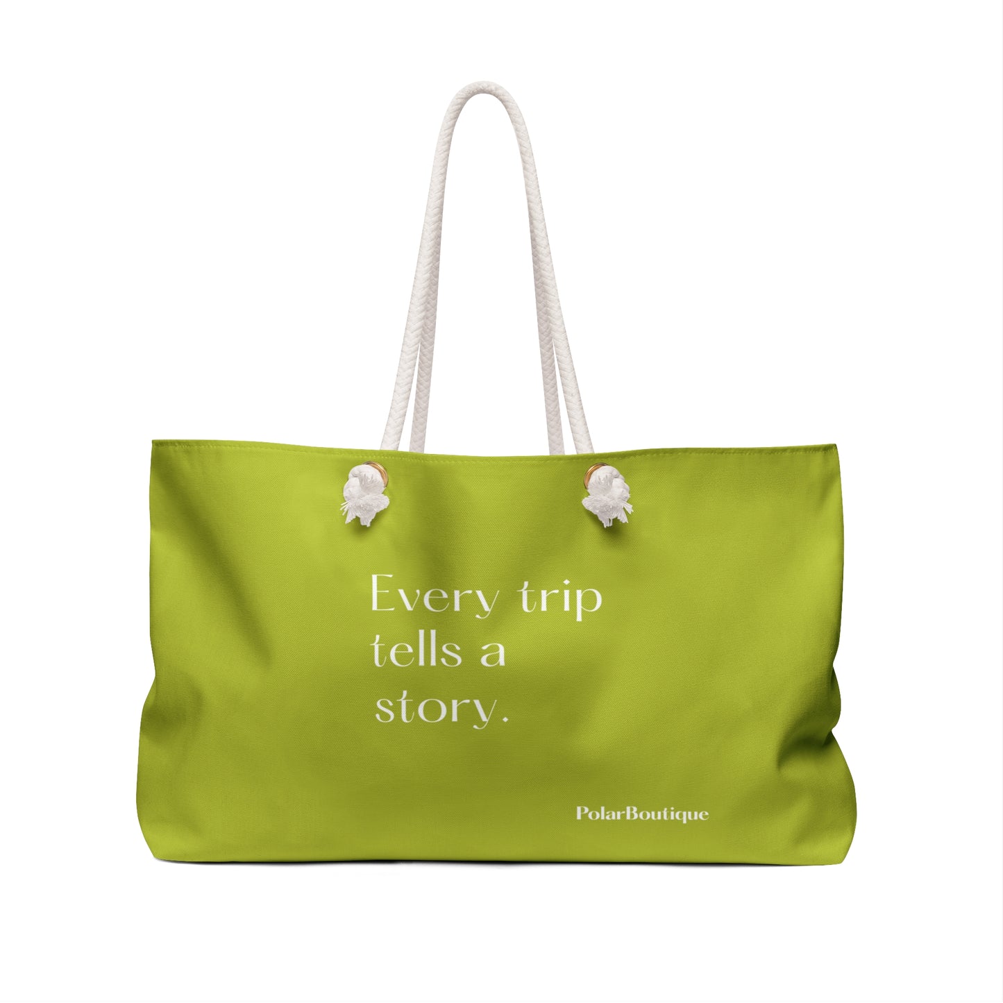 Large Chartreuse tote bag Back view