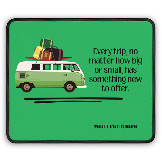9”x7” Anti-Slip Mouse Pad, Travel Inspired Quote & Design