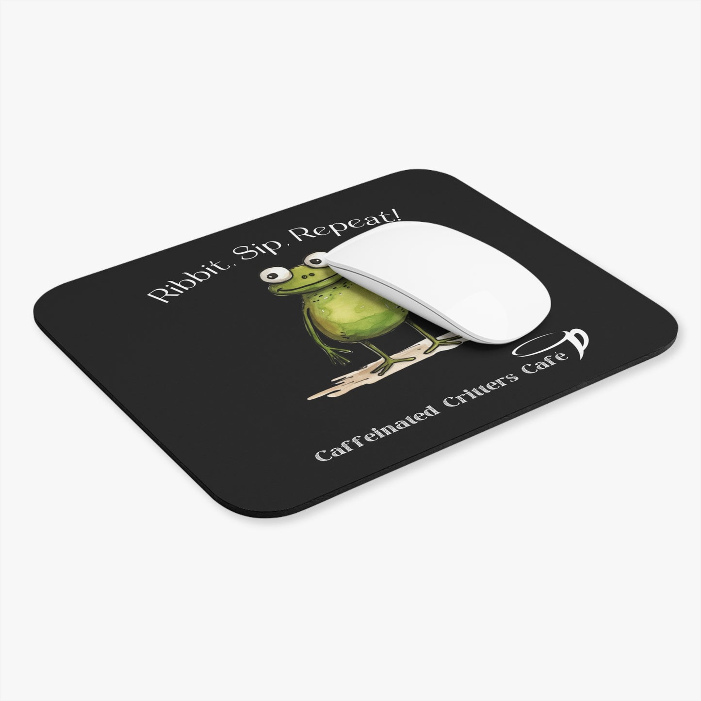 Motivational Froggy Fun Work/Play (Rectangle) Mouse Pad