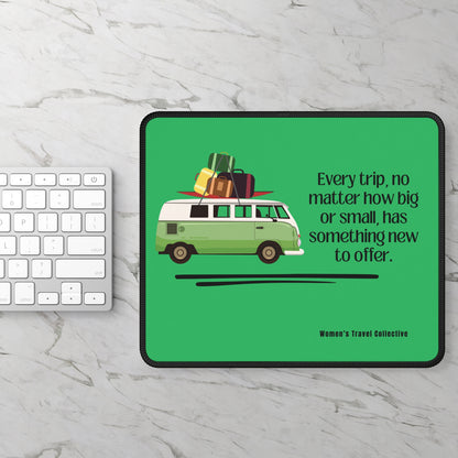 9”x7” Anti-Slip Mouse Pad, Travel Inspired Quote & Design