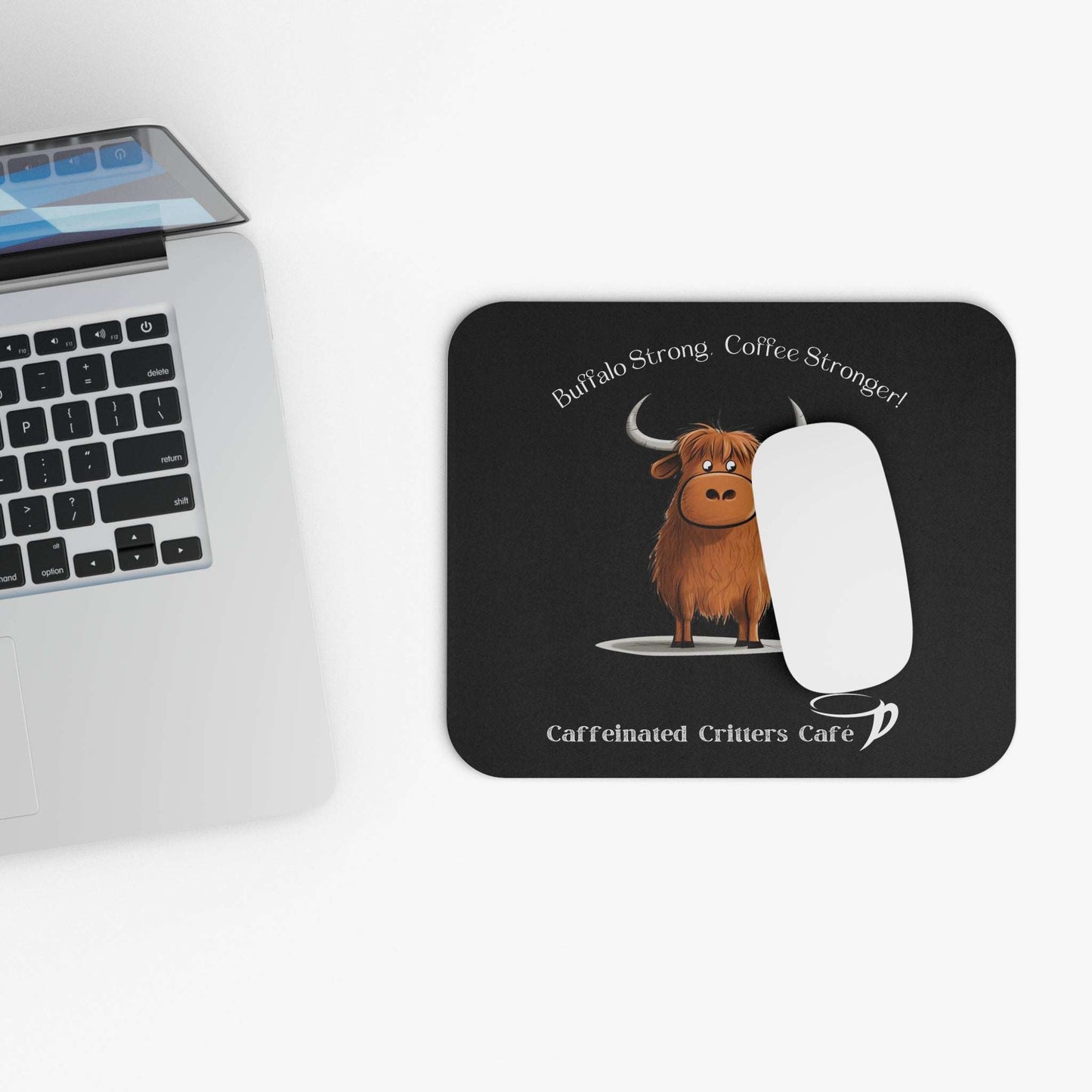 Motivational Bold Buffalo Work/Play (Rectangle) Mouse Pad