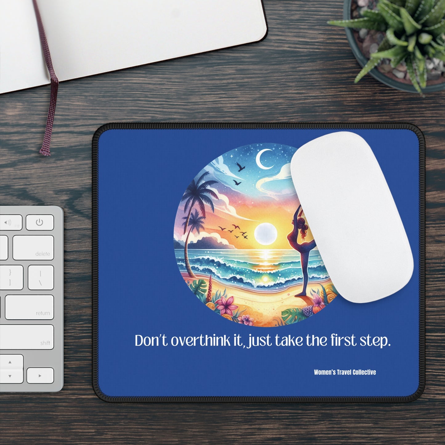 9”x7” Anti-Slip Mouse Pad, Affirmation & Beautiful Yoga Design