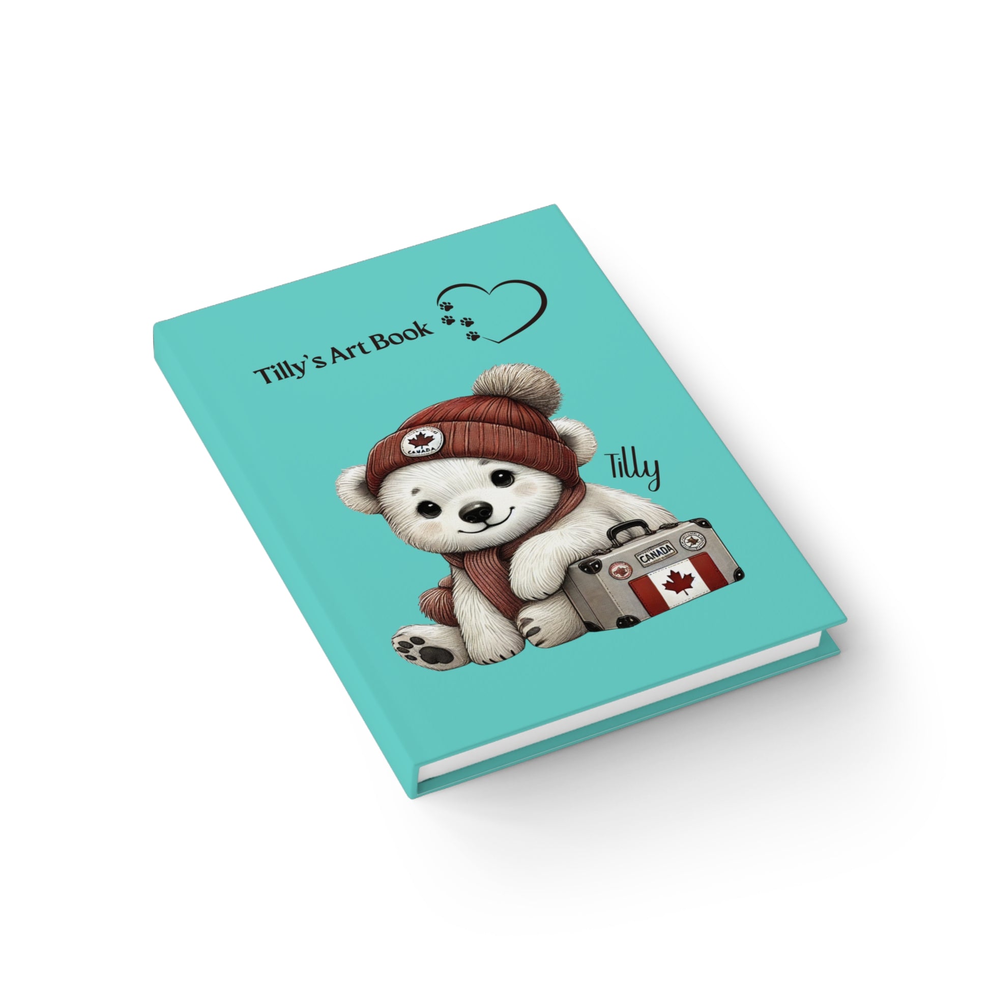 Tilly's Art Book Turquoise Front angled