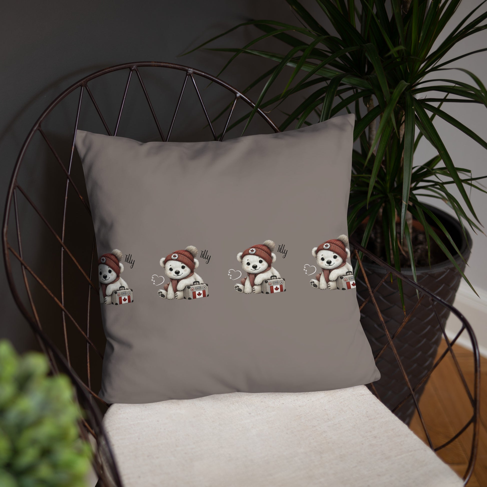 corner chair, snuggle up with tilly the polar bear design