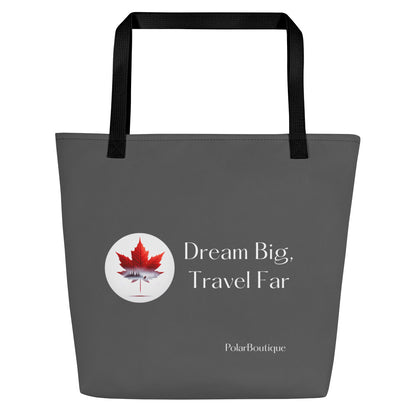 Dream Big Gray tote bag front