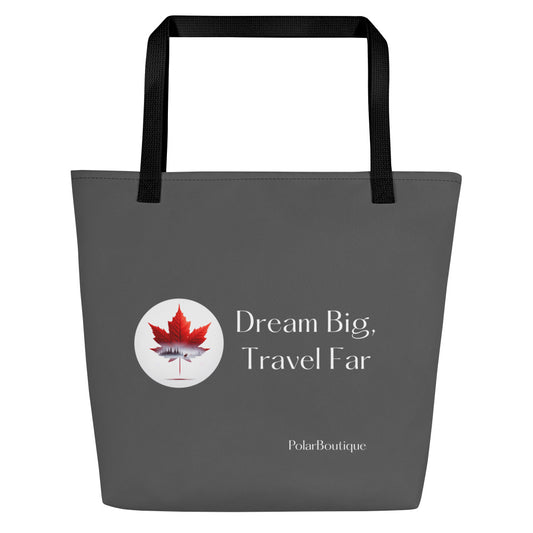 Dream Big Gray tote bag front