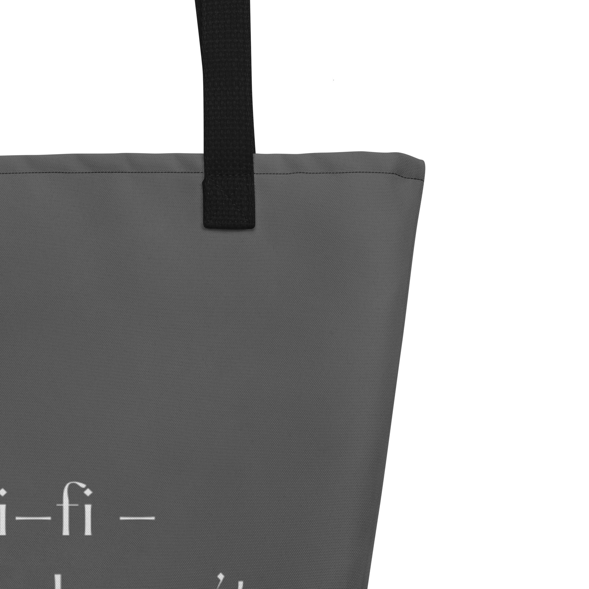 grey tote with strong reinforced handles