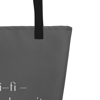 grey tote with strong reinforced handles