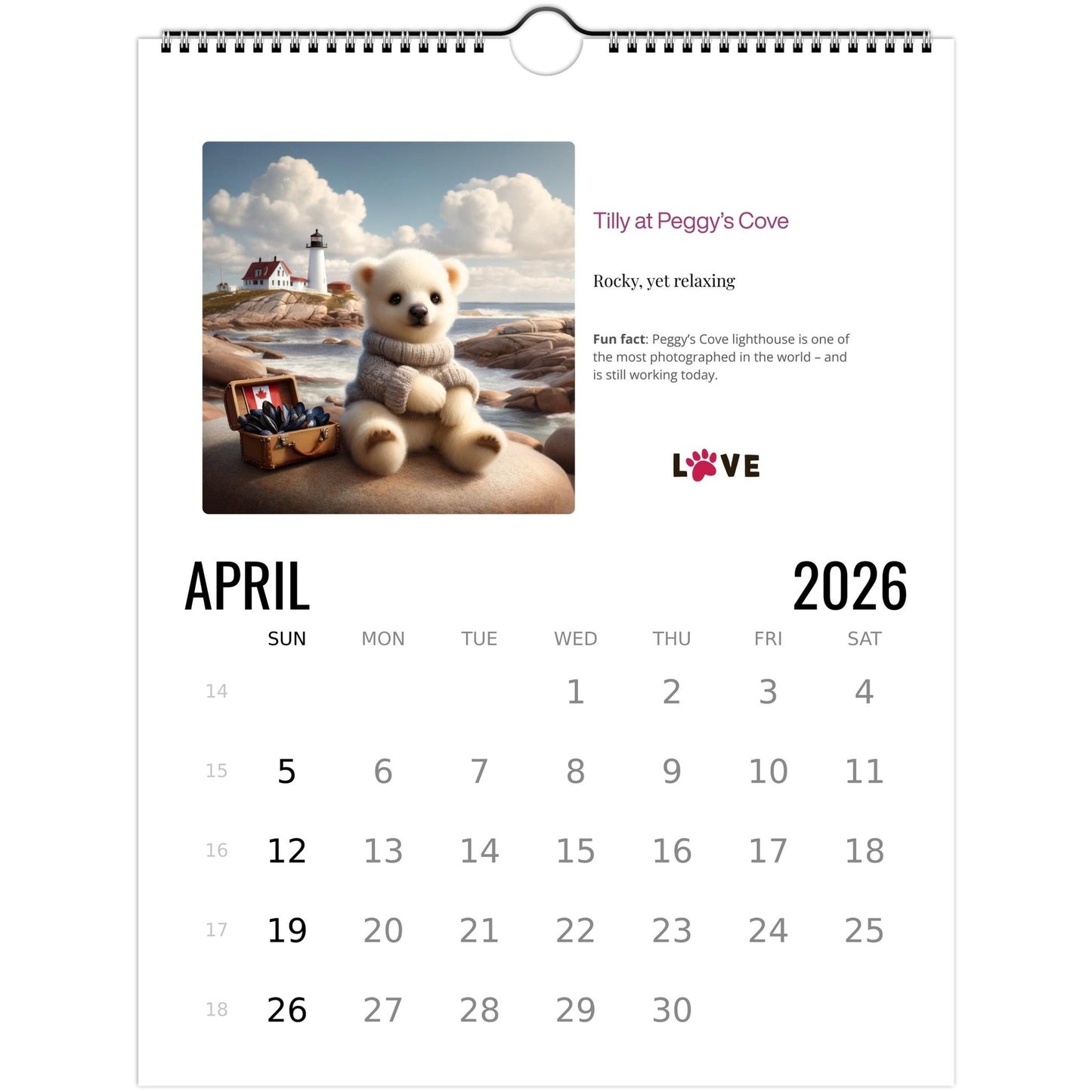 April Calendar 2026