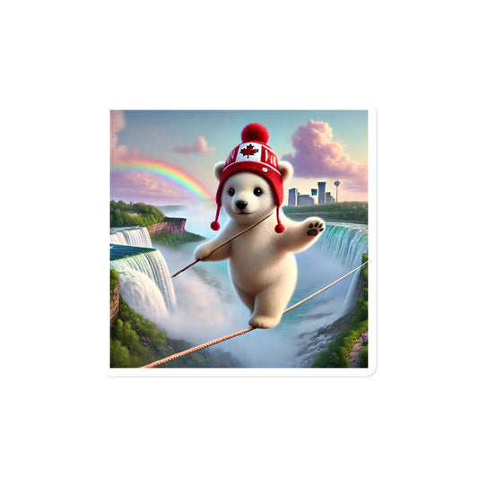 Tilly crossing Niagara Falls