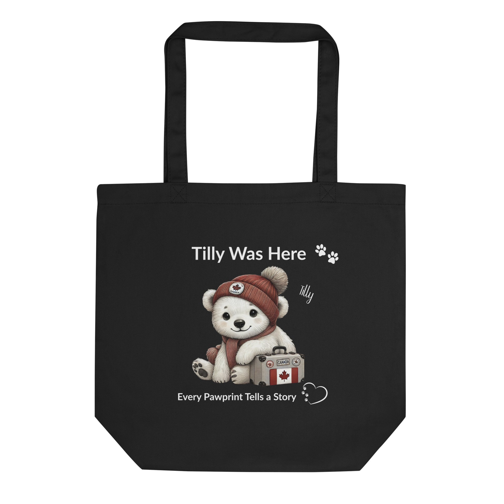 Tilly black eco tote front side