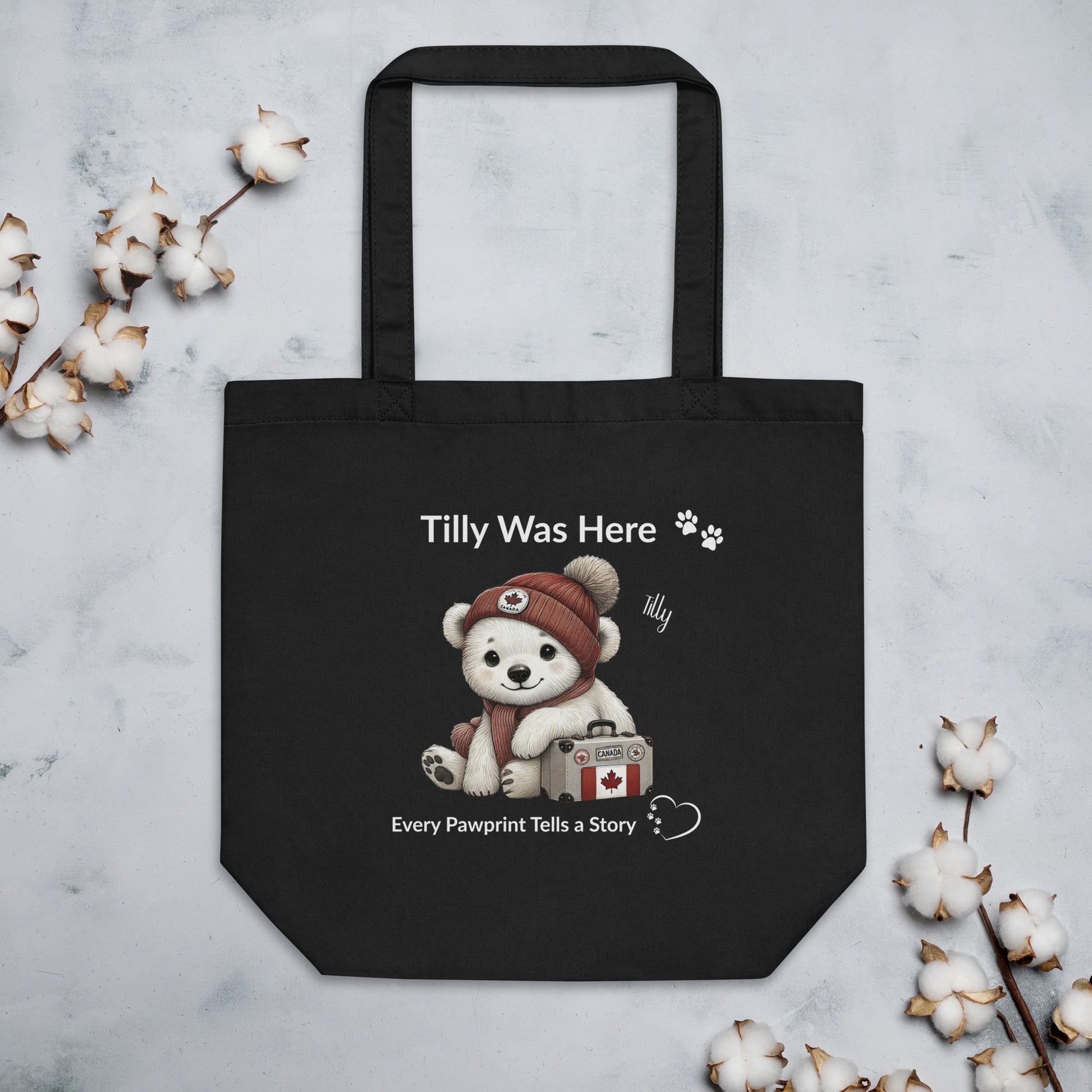 Tilly tote on flowered background
