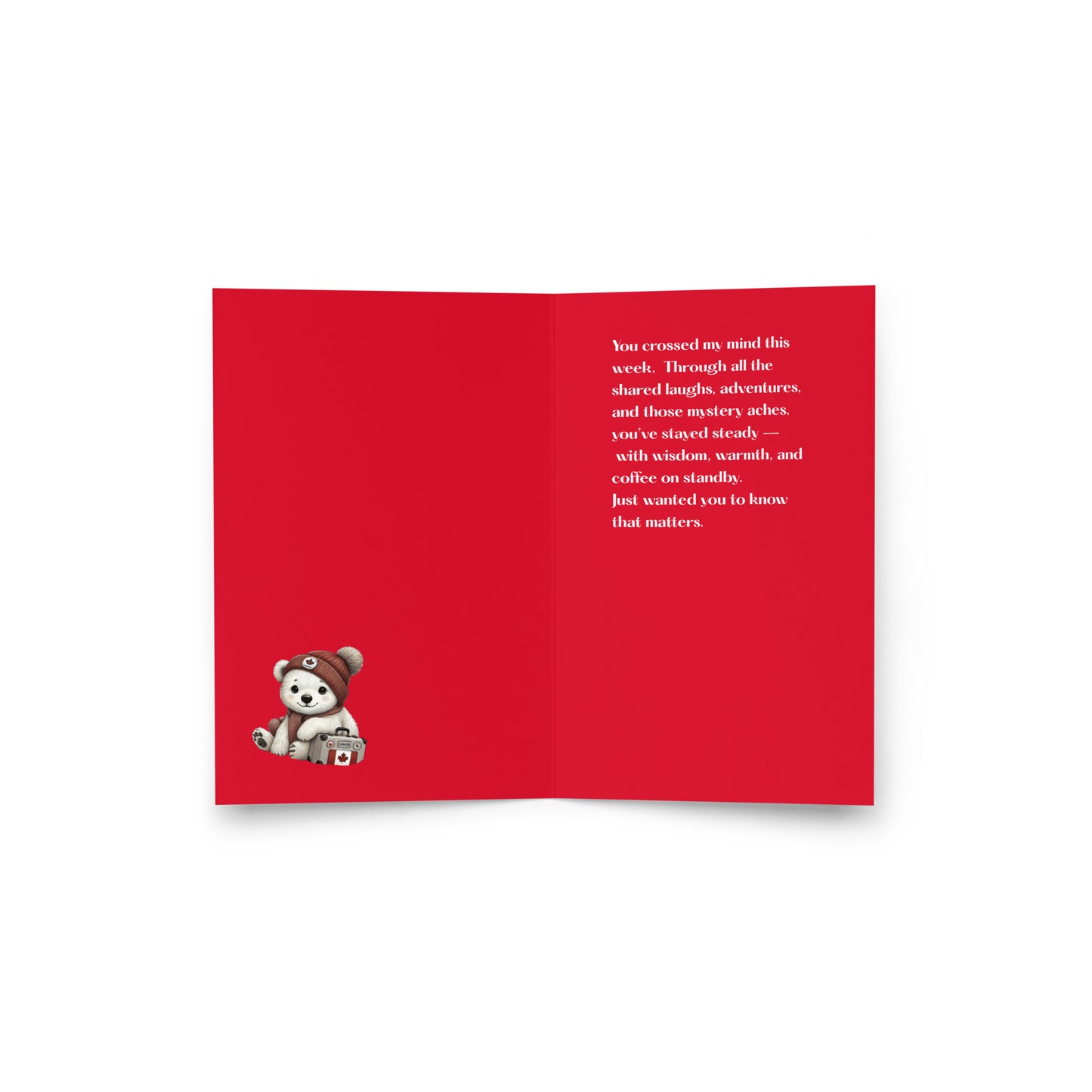 Tilly greeting card fully opened