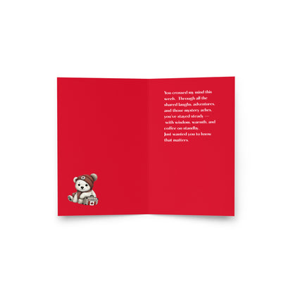 Tilly greeting card fully opened