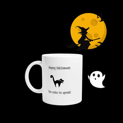 Halloween Mug, Tilly Polar Bear, Too Cute to Spook, 11oz, Eco-Friendly