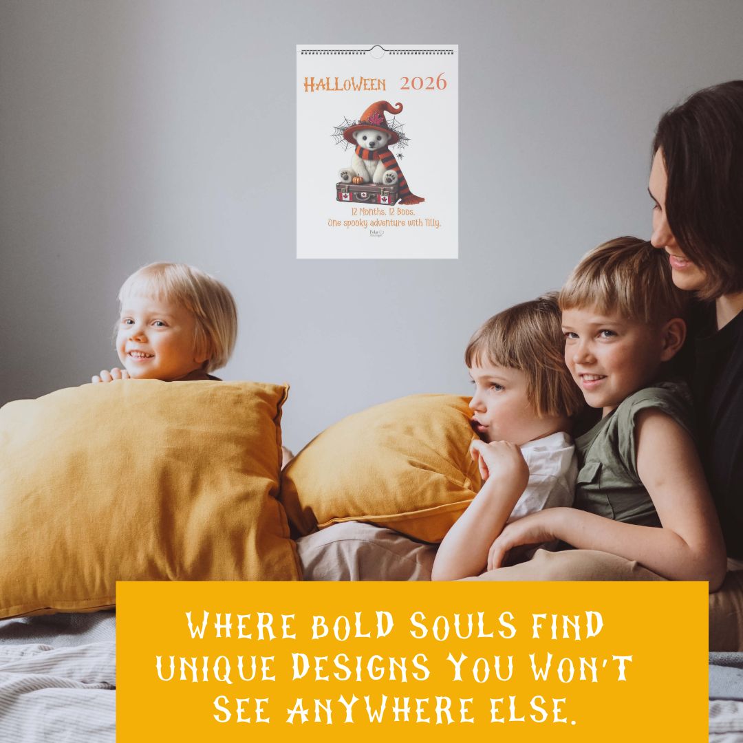 2026 Canada Halloween Calendar | Spooky Baby Polar Bear Mini Stories | Eco-Friendly