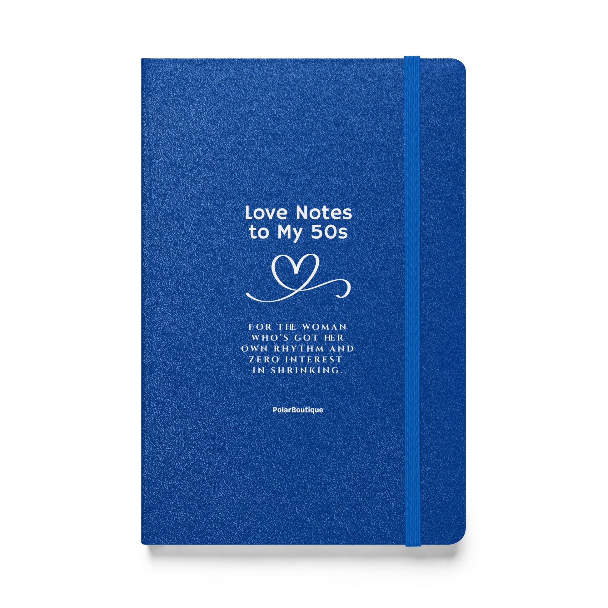 Blue notebook with text - Love Notes to My 50s