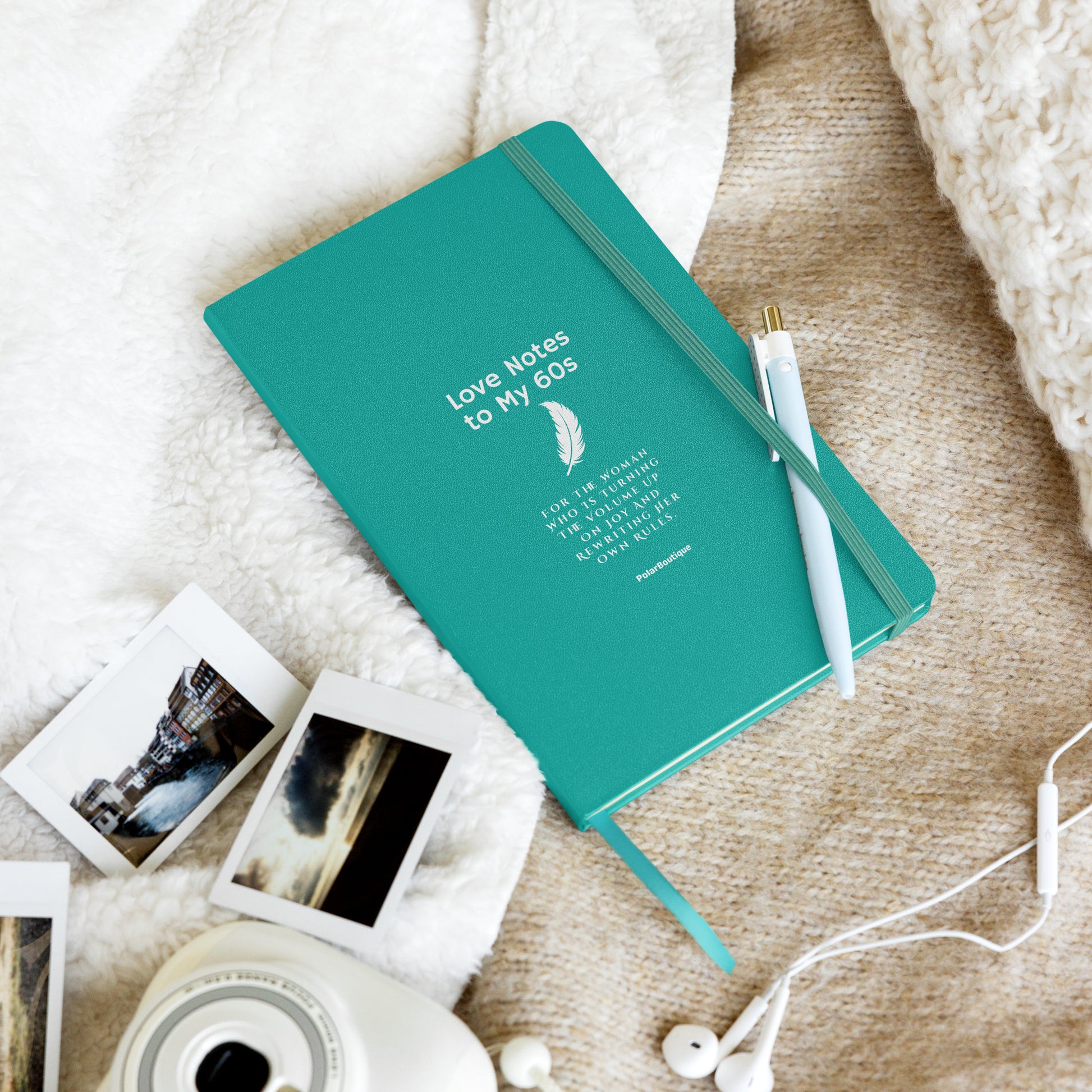 Love Notes to my 60s aqua with pen