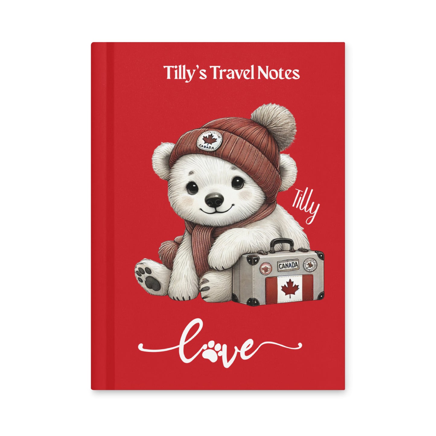 Tilly Travel Notes Red Hardcover Front