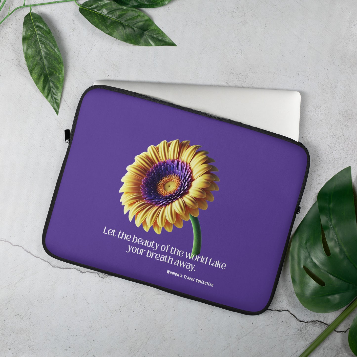 Laptop Sleeve, Faux Fur Lining, Sizes: 13” or 15”, Positivity Quote