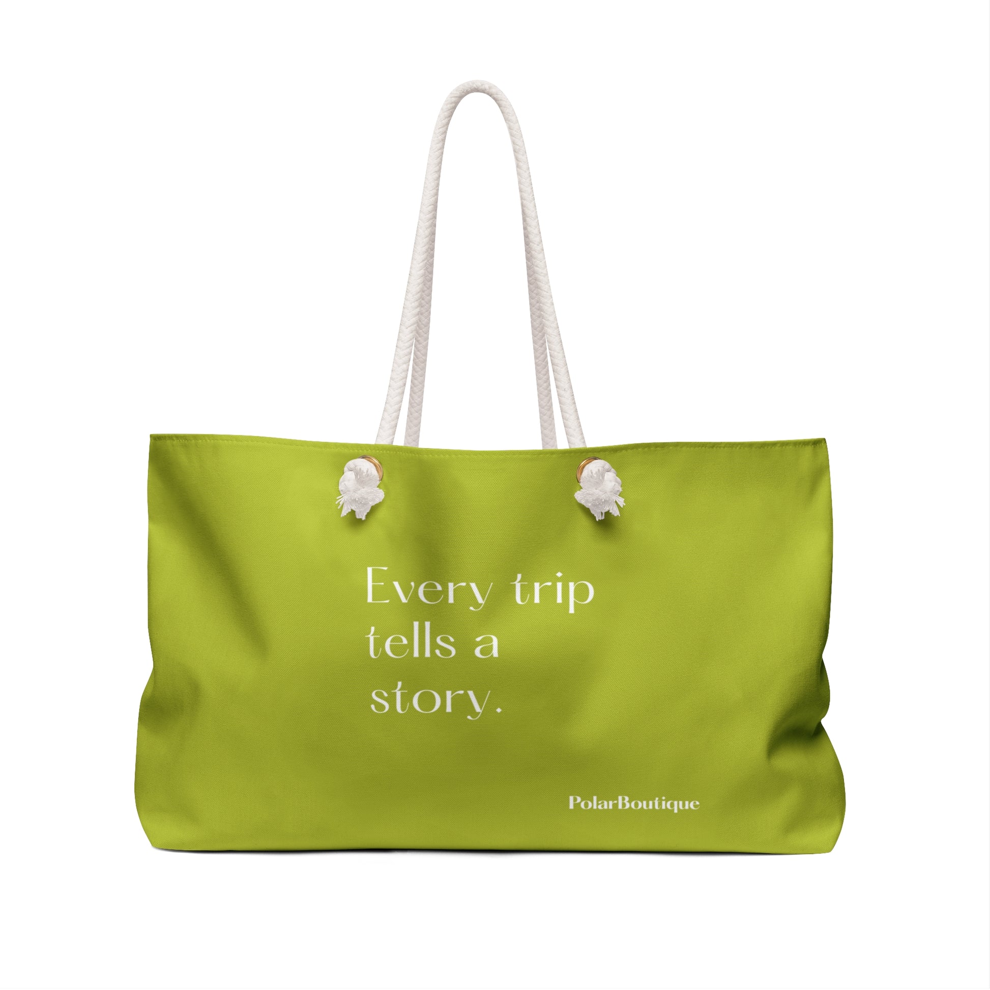 Large Chartreuse tote bag Back view